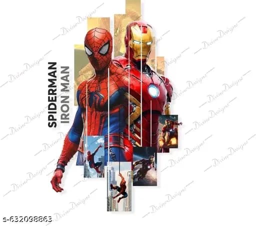 Iron man spider man wall sticker 7