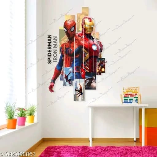 Iron man spider man wall sticker 2