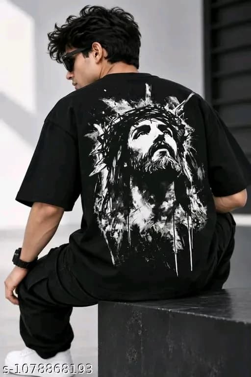 Black t shirt oversized 1
